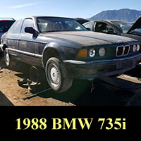 1988 BMW 735i in Colorado junkyard