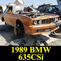 Junkyard 1989 BMW 635CSi