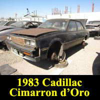 Junkyard 1983 Cadillac Cimarron d'Oro