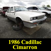 Junkyard 1986 Cadillac Cimarron