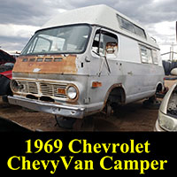 1969 Chevrolet ChevyVan RV in junkyard