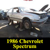 Junkyard 1986 Chevrolet Spectrum