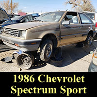 Junkyard 1986 Chevrolet Spectrum