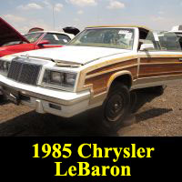 Junkyard 1985 Chrysler LeBaron Convertible