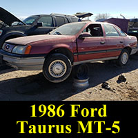 Junkyard 1986 Ford Taurus MT-5 sedan