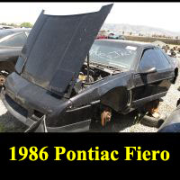Junkyard 1986 Pontiac Fiero