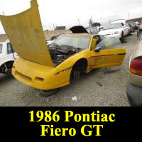 Junkyard 1986 Pontiac Fiero