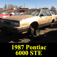 Junkyard 1987 Pontiac 6000 STE