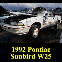 Junkyard 1992 Pontiac Sunbird convertible