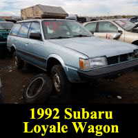 Junkyard 1992 Subaru Loyale wagon
