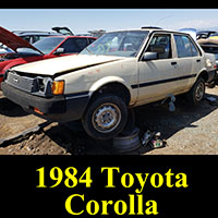 1984 Toyota Corolla in junkyard