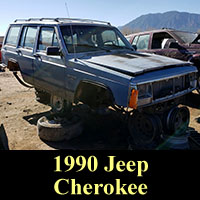 1990 Jeep Cherokee in junkyard