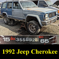 1992 Jeep Cherokee in junkyard