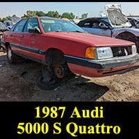 1987 Audi 5000S Quattro in junkyard