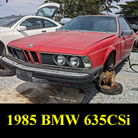 Junked 1985 BMW 635CSI