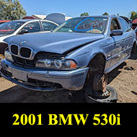 2001 BMW 530i in junkyard