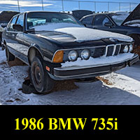 Junkyard 1986 BMW 735iL