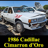 1986 Cadillac Cimarron d'Oro in junkyard
