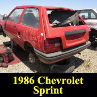 Junkyard 1986 Chevrolet Sprint