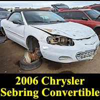 2006 Chrysler Sebring convertible in junkyard