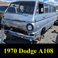 1970 Dodge A108 van in junkyard