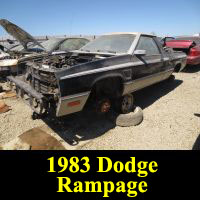 Junkyard 1983 Dodge Rampage Prospector