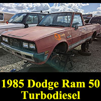 1985 Dodge Ram 50 turbodiesel in junkyard