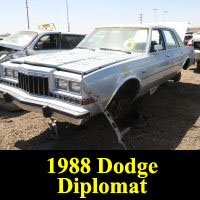 Junkyard 1988 Dodge Diplomat Salon