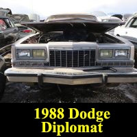 Junkyard 1988 Dodge Diplomat Salon