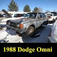 Junkyard 1988 Dodge Omni