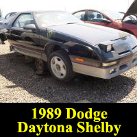 Junkyard 1989 Dodge Shelby Daytona Turbo