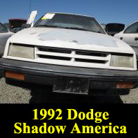 Junkyard 1992 Dodge Shadow America