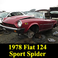 1978 Fiat 124 Sport Spider in junkyard