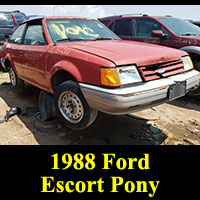 1988 Ford Escort Pony in junkyard