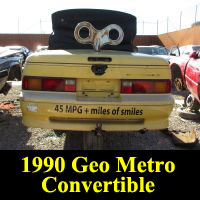 Junkyard 1990 Geo Metro Convertible