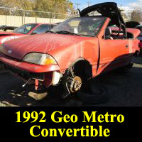 Junkyard 1992 Geo Metro Convertible