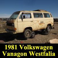 Junkyard 1981 Volkswagen Vanagon Westfalia