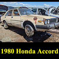 1980 Honda Accord sedan in junkyard