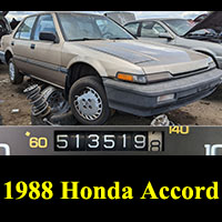 1988 Honda Accord with 500k miles in junkyard