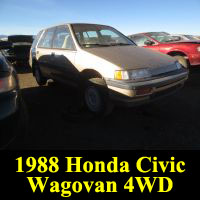 Junkyard 1988 Honda Civic Wagovan 4WD