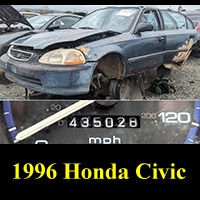 1996 Honda Civic with 435k miles in junkyard