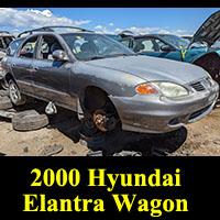 2000 Hyundai Elantra wagon in junkyard