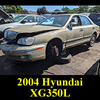 2004 Hyundai XG350L in junkyard