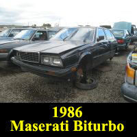 Junkyard 1986 Maserati Biturbo