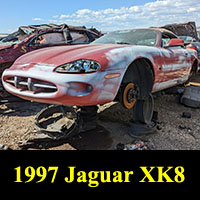 1997 Jaguar XK8 in junkyard