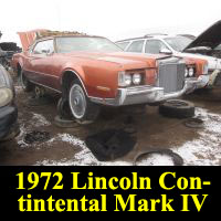 Junkyard 1972 Lincoln Continental Mark IV