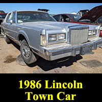 1986 Lincoln Town Car in junkyard