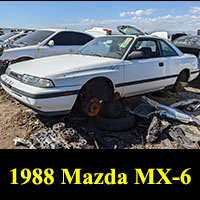 1988 Mazda MX-6 in junkyard