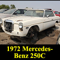 1972 Mercedes-Benz 250C in junkyard