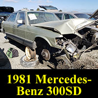 1981 Mercedes-Benz 300SD in California junkyard